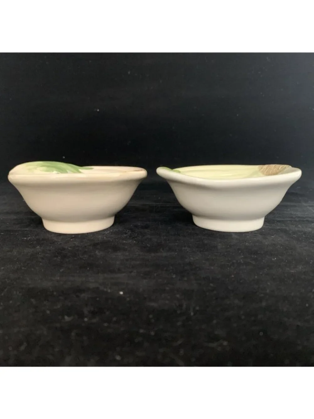 Williams Sonoma Onion Dipping Bowls Set of 2 Condiment Sauce Serving Dishes